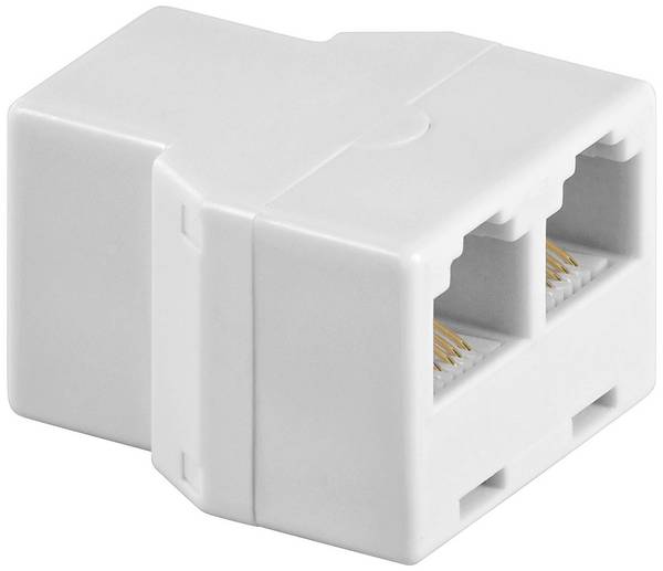 Goobay ISDN Adapter [1x RJ12 hona - 2x RJ12 hona]  Vit
