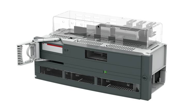 En elektronisk enhet med ett öppet fack som kan användas för bearbetning eller lagring av dokument.