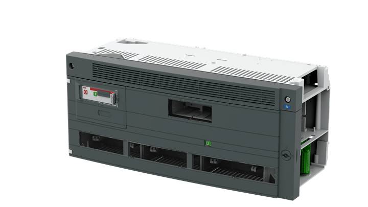 En grå, rektangulär skrivare med flera ventilationsöppningar och en grön knapp på framsidan.