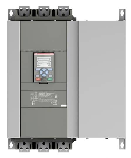 Elektriskt elskåp med display och manöverpanel. Hölje av metall och plast. Används för styrning av elektriska enheter.