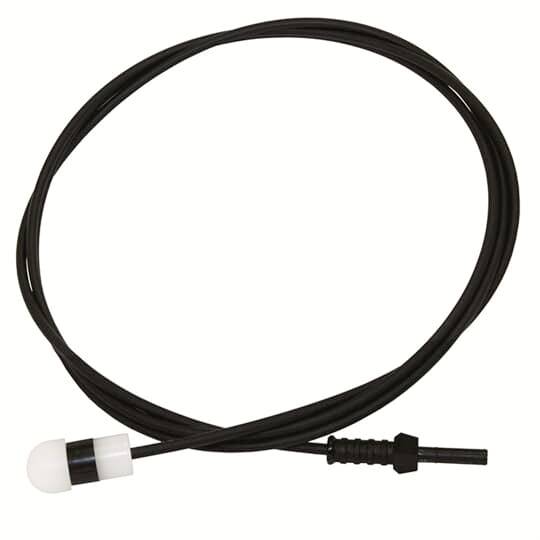 Svart kabel med vit sensor i änden, lämplig för temperaturmätningar.
