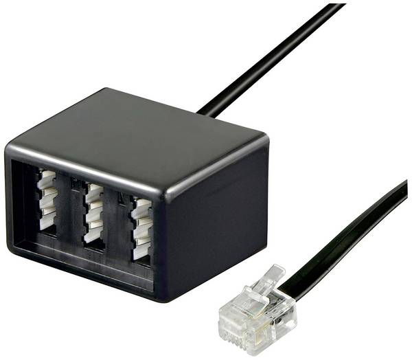 Goobay Telefon Adapterkabel [1x RJ11 hane - 1x TAE-NFN-hylsdon] 0.20 m Svart
