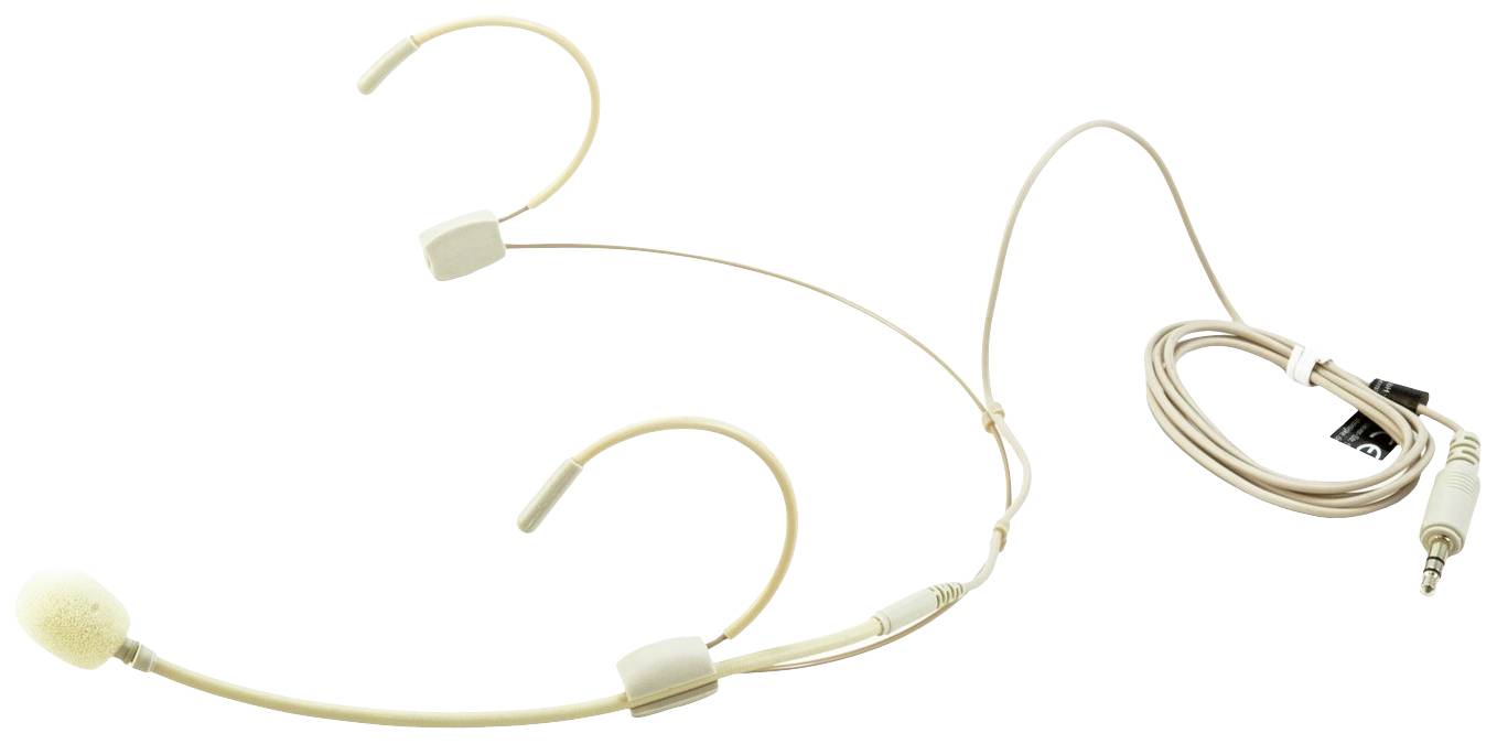 Headset-mikrofon med infällbar mikrofonarm och 3,5 mm jackuttag. Lämplig för föredrag eller framträdanden.