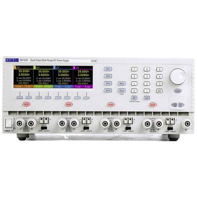 Extech MX310Q fyrfaldig utgång MultiRange likströmsmatning med digitalt display som visar spännings- och strömutgångar.