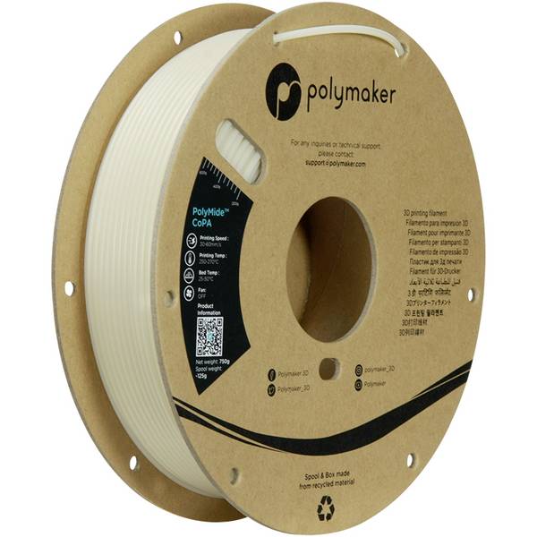 Polymaker PG05004 CoPA 3D-skrivare Filament PA-nylon Värmebeständig, Hög draghållfasthet 2.85 mm 750 g Klar PolyMide™ 1 st