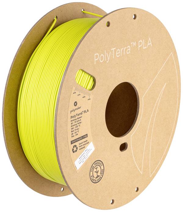 Polymaker PA04027 Regular 3D-skrivare Filament PLA-plast Mindre plasthalt, Matt 1.75 mm 1000 g Limegrön PolyTerra™ 1 st