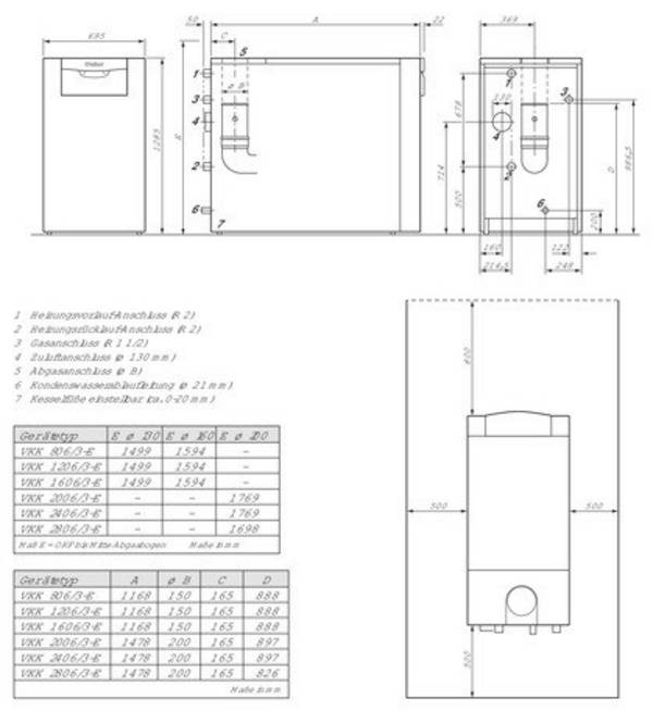 Vaillant VKK 806/3-E Gasolkamin VKK 806/3-E