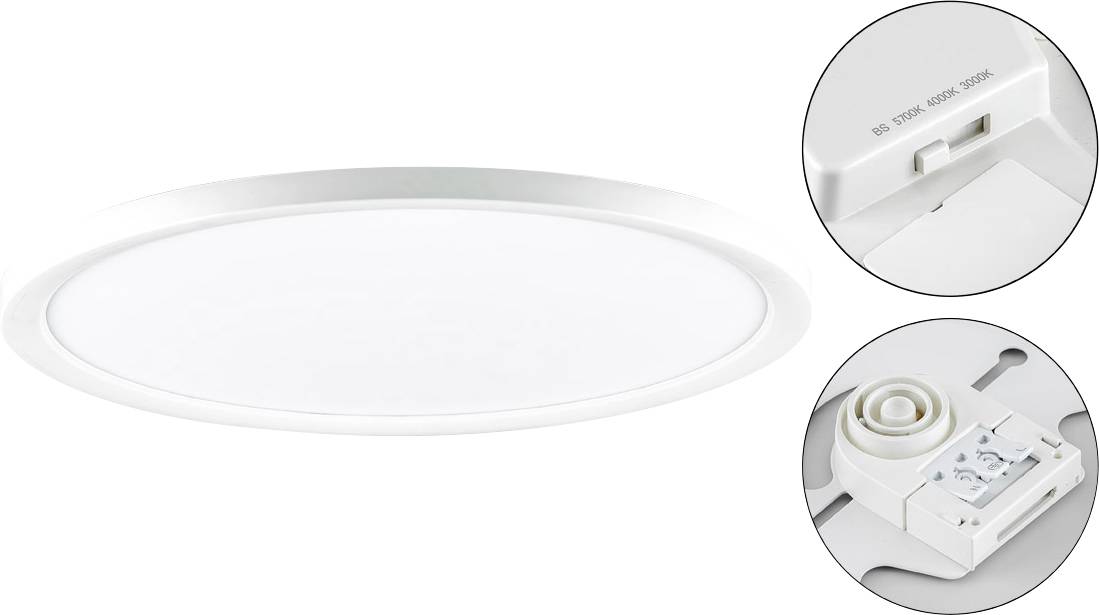 Teknisk ritning av en cirkelformad del med mått. Diameter 540 mm, central ursparning 125 mm, flera hål.