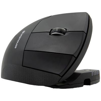 Contour Design UniMouse Bluetooth WiFi mus Bluetooth Optisk Svart 7 Knappar 800 dpi, 1000 dpi, 1200 dpi, 1400 dpi, 1600