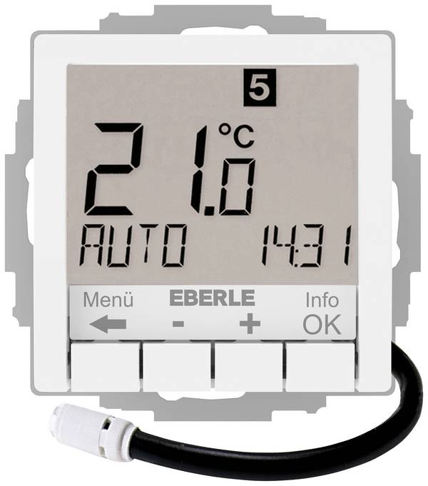 Eberle 527812455604 UTE 4800-F-RAL9016-G-55 Rumstermostat Infälld Dagsprogram, Veckoprogram Värme/kyla 1 st