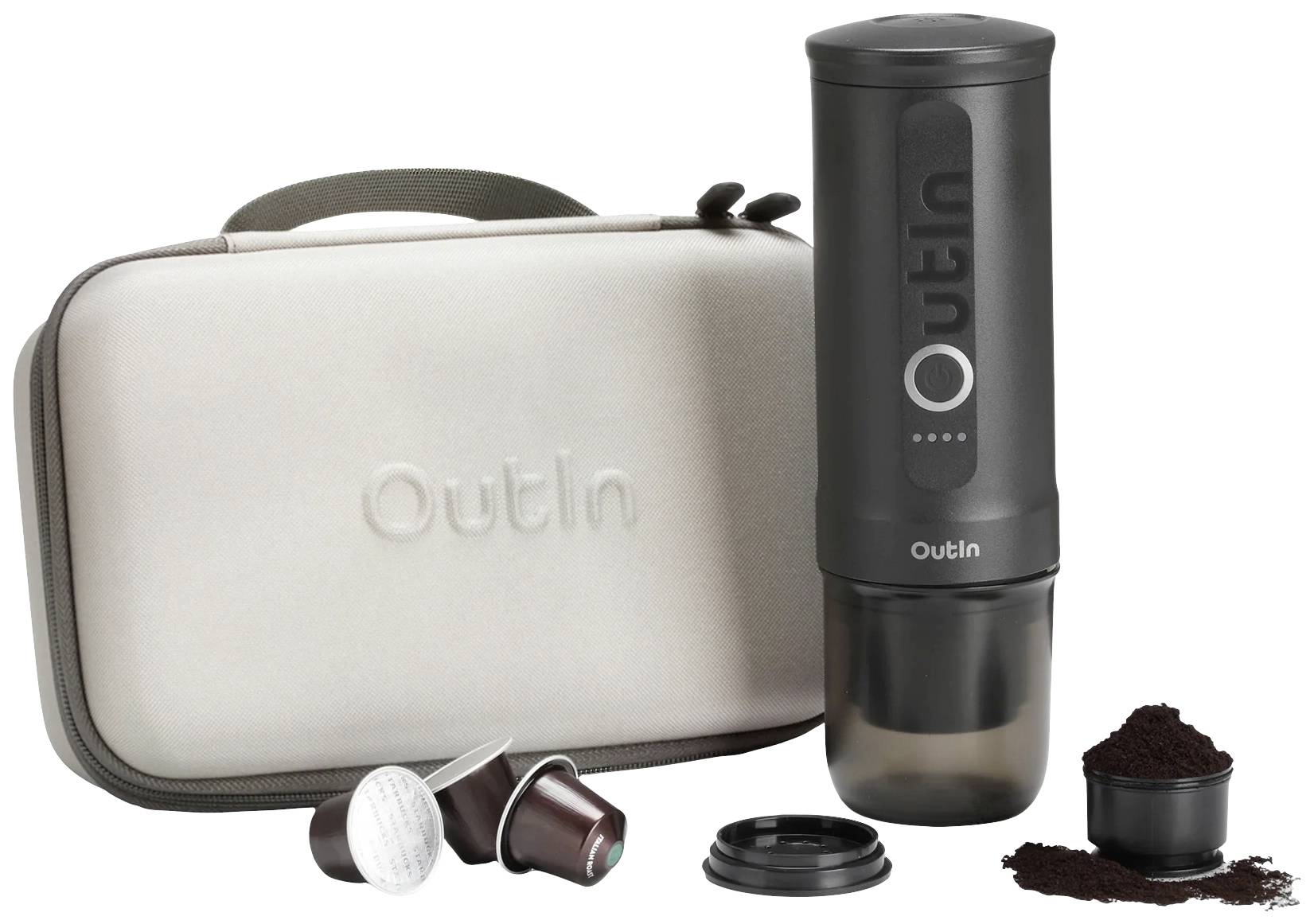 OutIn Nano Espressomaskin Rymdgrå för resan / portabel-0