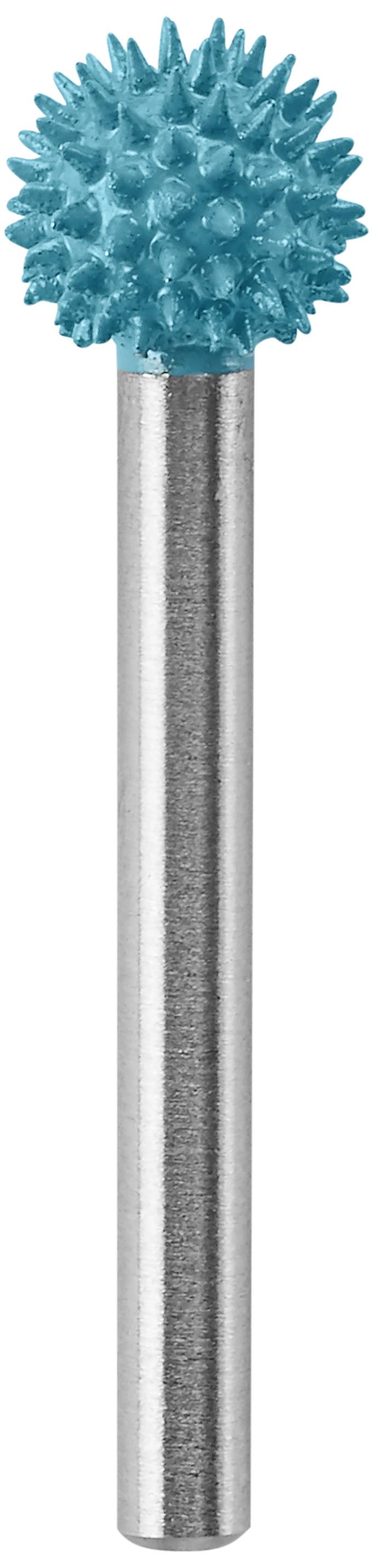 En metallfräs med ett klotformat, taggigt huvud som används för slipning eller fräsning av mycket fina material.