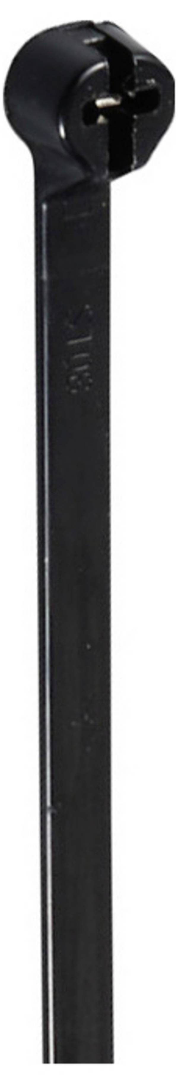 TRU COMPONENTS TC-12814196  Buntband 370 mm 4.8 mm Svart Med metalltunga, UV-väderstabiliserad 100 st
