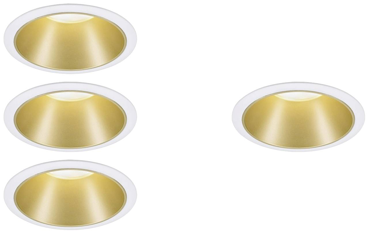 Paulmann 4064161325903 Inbyggnadsbelysning Set 4 st LED 26 W Vit, Guld