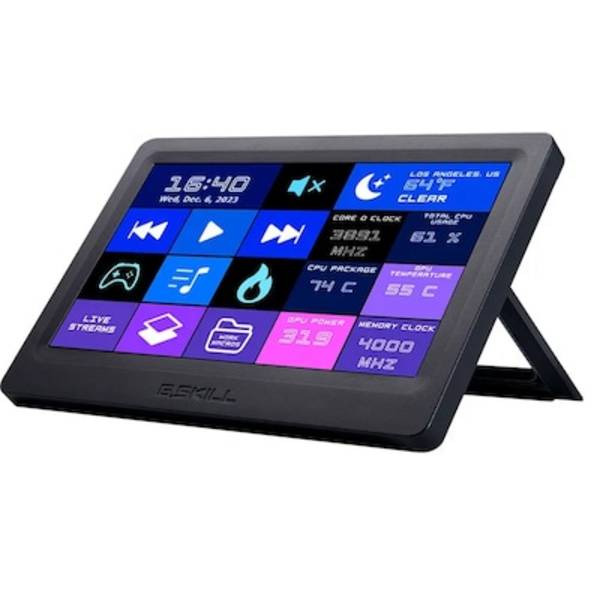 G.Skill WiGiDash PC Command Panel GD-A7P Sladd Konsol för streaming, foto- /videoredigering Utan (styrs av datorn) Svart Upplyst, Display