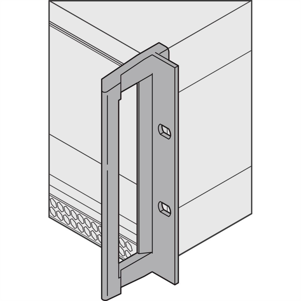 Illustration av en väggytterhörn som visar montering och skydd av hörnet.