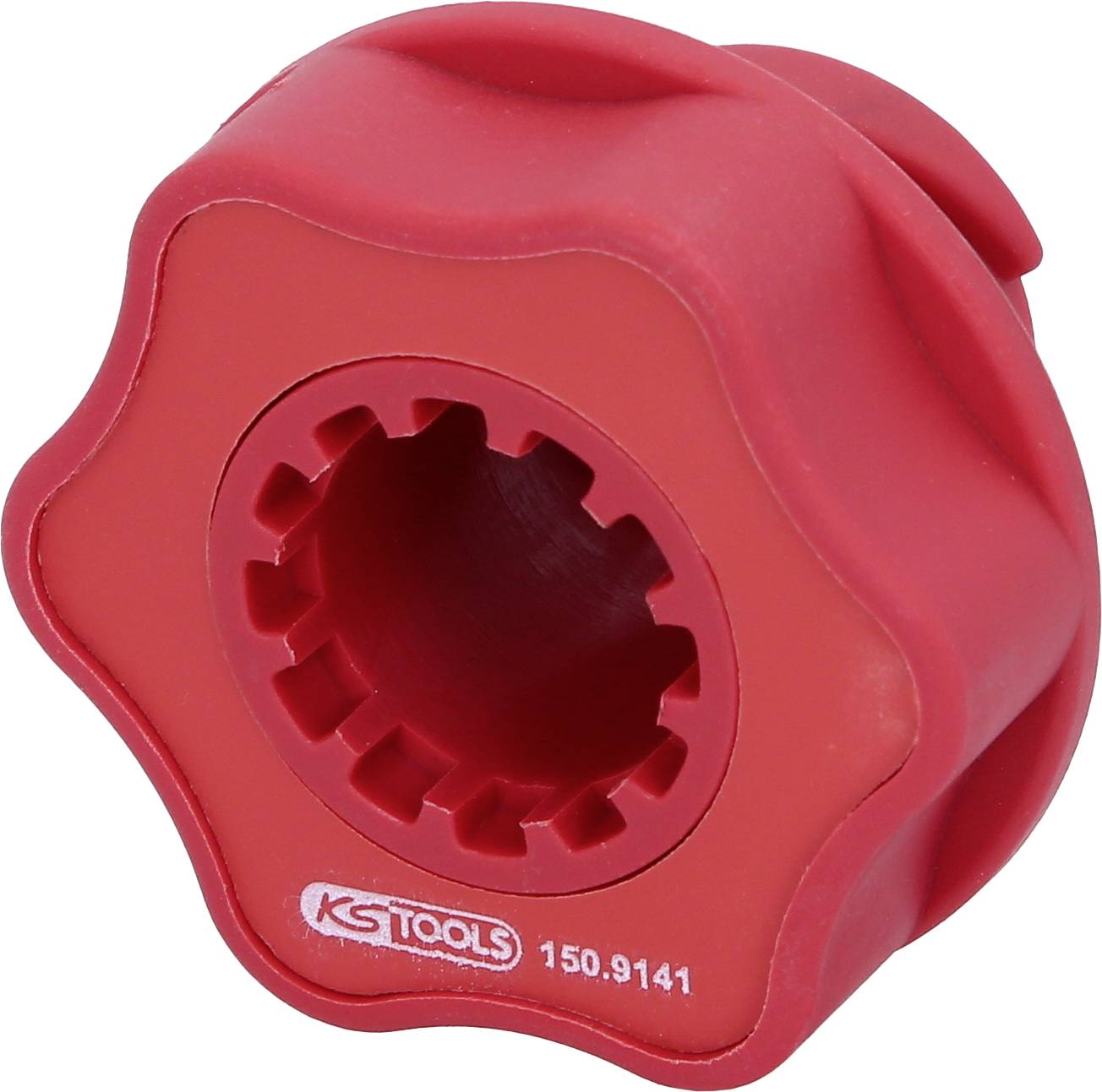 En röd rördegradering med tandliknande mönster, märke KS Tools, modell 150.9141.