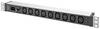 Digitus DN-95429 19 tum Nätverksskåp-förgreningsdosa 1 U IEC C13 10A Lämplig för skåpdjup: från 300 mm Aluminium, Aluminium (eloxerad), Svart, Svart (matt), Svart-silver, Svart/Silver