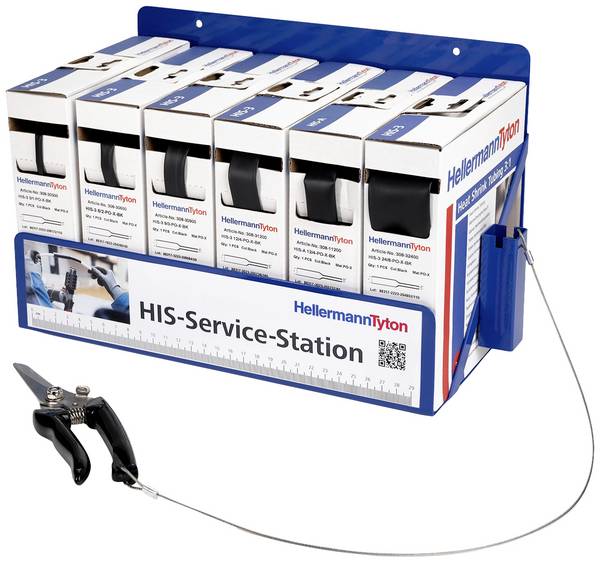HellermannTyton 365-30105 Krympslang sortiment Svart   Krympförhållande:3:1 1 set
