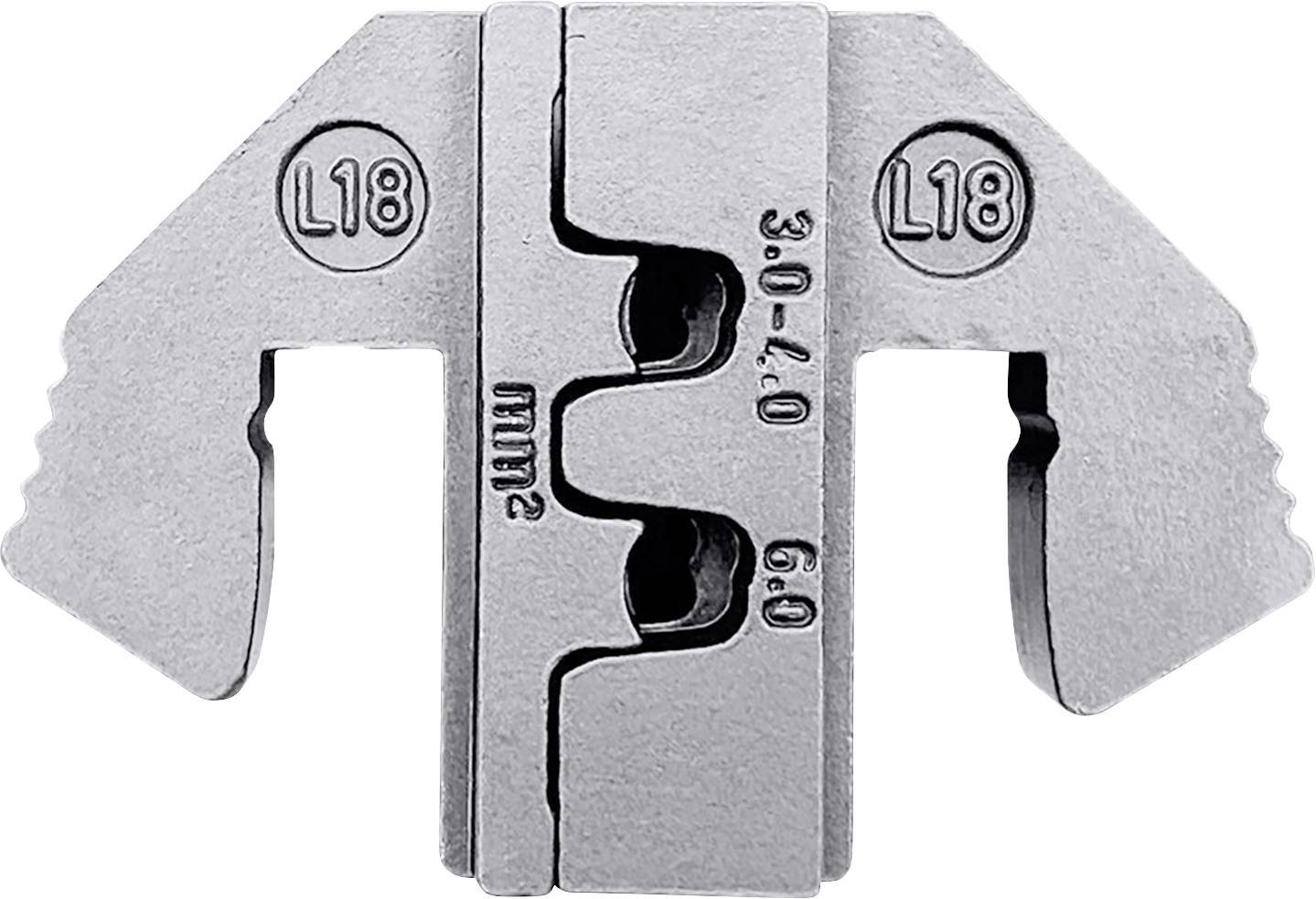Metallskärdetalj märkt 'L18', uppvisar mätmarkeringar '3.0-4.0' och '6.0'.