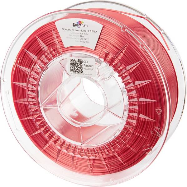 Spectrum Filaments 80443 PLA SILK 3D-skrivare Filament PLA-siden Silkeslen, glänsande 1.75 mm 1000 g Ruby Red, Röd 1 st