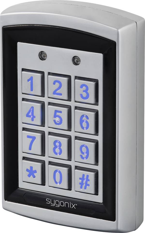 Sygonix SY-6428612 Kodknappsats med RFID Ytmontering  12 V DC/AC, 24 V DC/AC IP66 med upplyst knappsats