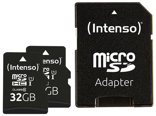 Intenso 32GB SDHC Premium double pack microSDHC-Kort Box 32 UHS-I, Class 10