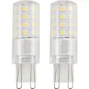 Sygonix SY-6442040 LED-lamp EEK E (A - G) G9 Päronform 4.8 W = 48 W Varmvit (Ø x L) 18 mm x 59 mm 2 st