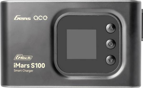 Gens ace Imars S100 Multifunktionsladdare  10 A LiPo, LiIon, LiHV, LiFePO, NiMH Batteri detektering, Urladdningsfunktion, Grafisk display