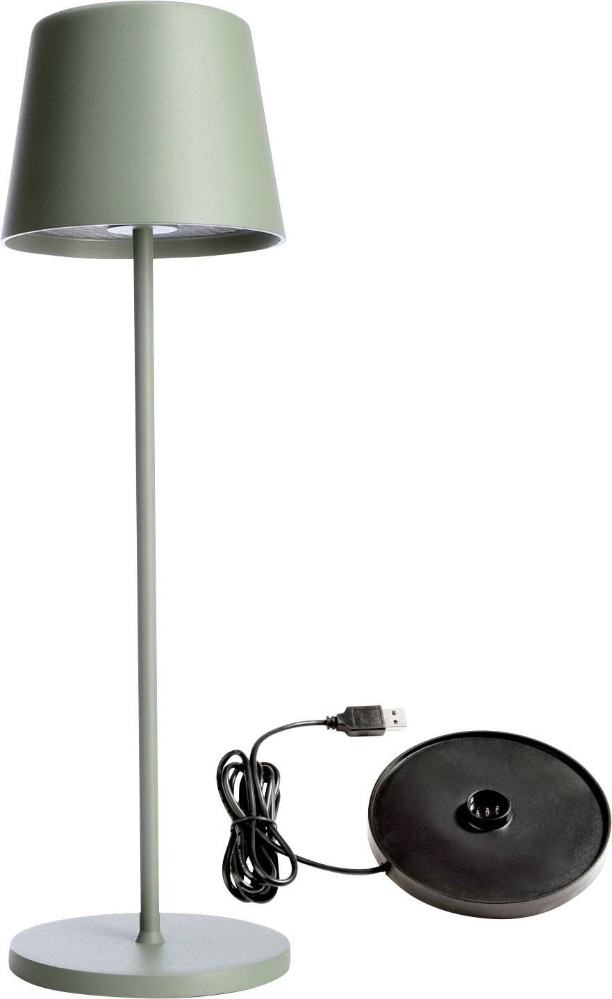 Deko Light 620195 Canis LED-batteribordslampa 3.5 W Varmvit Grå-grön