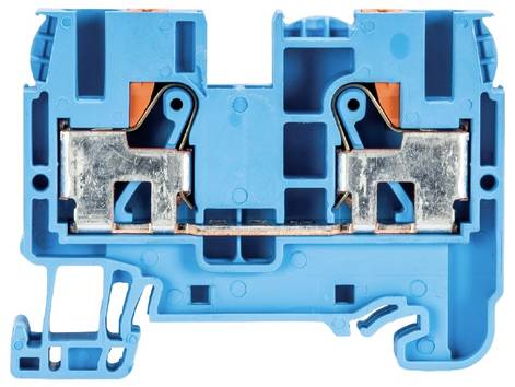Wieland Electric 56.206.0055.6 Terminal med genomföring 8 mm Fjäderdraganslutning  Blå 100 st Piece