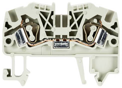 Wieland Electric 56.704.0053.0 Terminal med genomföring 6 mm Fjäderdraganslutning  Grå 100 st Piece