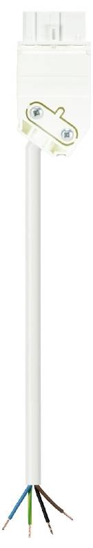 En kabeladapter med fem öppna ändar i olika färger (brun, blå, grön, vit, svart) för inkoppling av elektriska apparater.