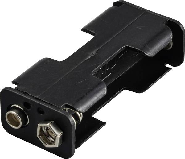 TRU COMPONENTS TC-13220508 Batterihållare 2 AA (R6) Tryckknappsanslutning (L x B x H) 60 x 17 x 26 mm