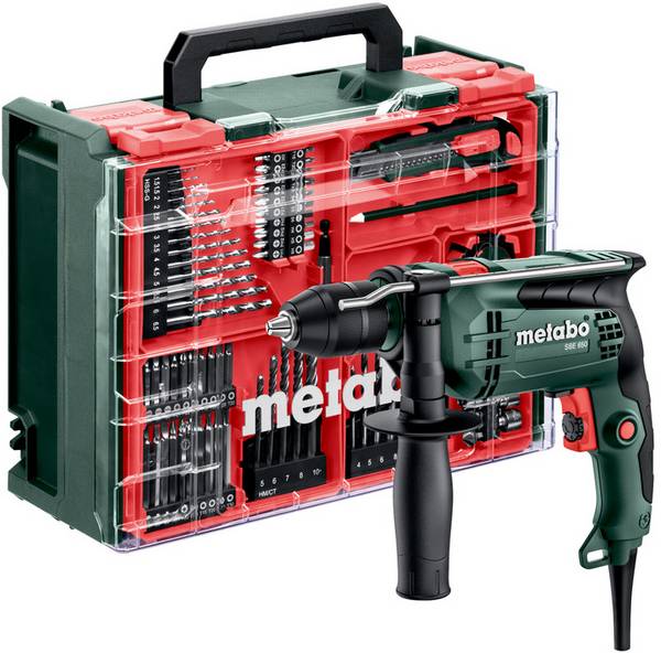 Metabo SBE 650 Set  1-växel-Slagborrmaskin 650 W