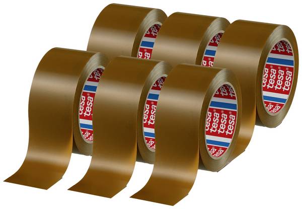 tesa tesapack 4124 PVC 04124-00096-00 Packtejp tesapack® 4124 Brun (L x B) 66 m x 50 mm 6 st