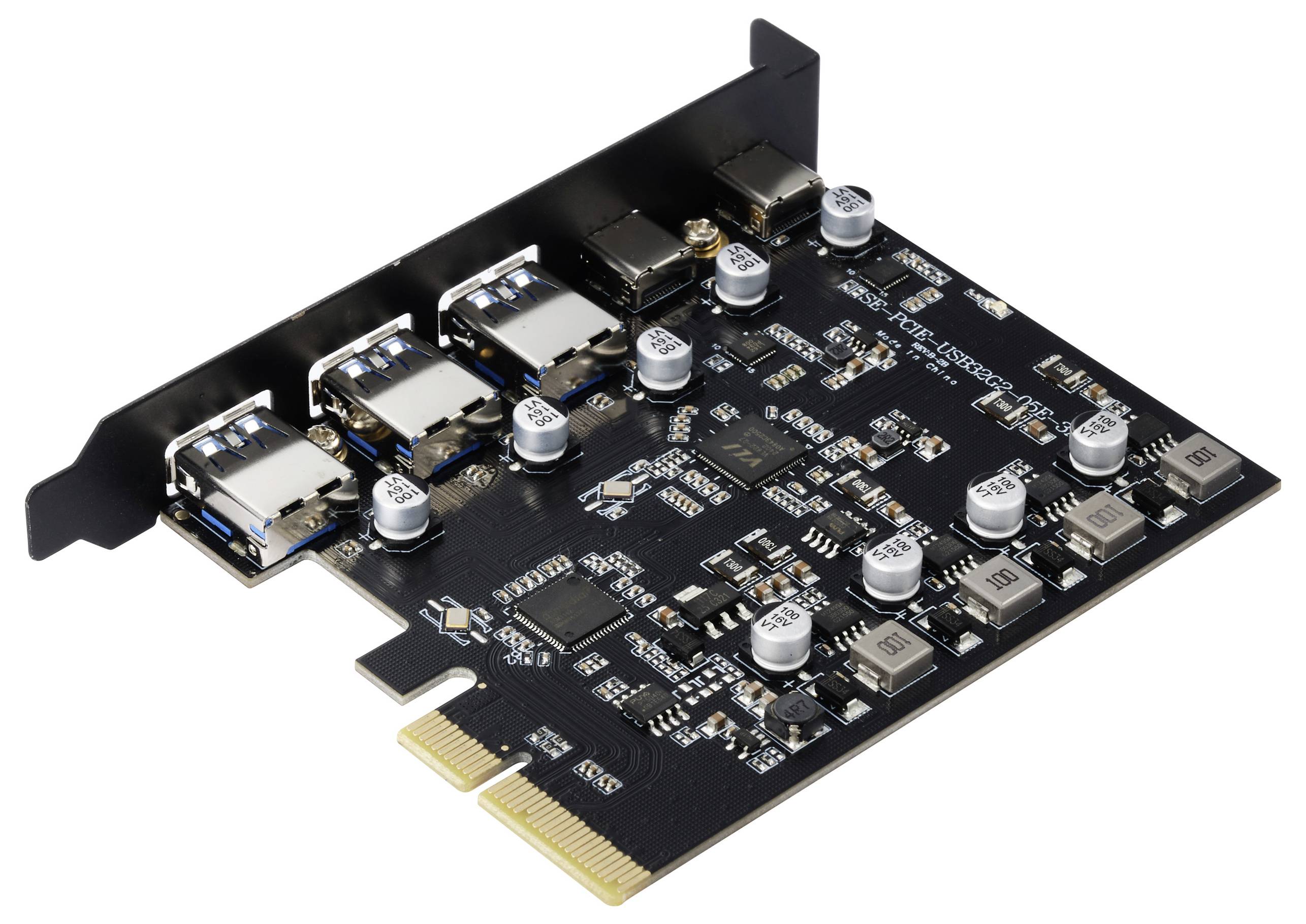 Ett PCIe-expansionskort med flera USB-portar för att utöka anslutningsalternativen på en dator.