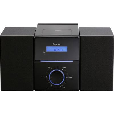 Denver MCA-240 Kompaktstereo AUX, CD, FM Väckningsfunktion, inkl. fjärrkontroll 2 x 20 W Svart