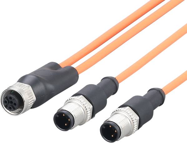 ifm Electronic E12723 Anslutningskabel M12 Kontakt hane rak, Hona rak 0.3 m Antal poler (RJ): 3, 5 1 st