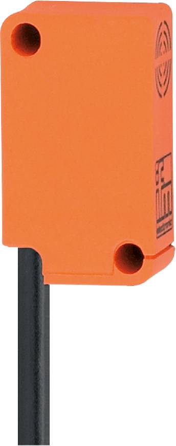 En orangefärgad sensor med en kabelanslutning längst ner till vänster.