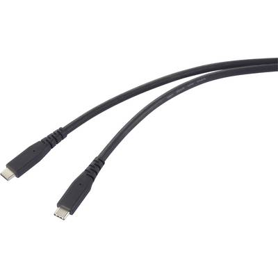 Två svarta USB-C-kablar som kan användas för dataöverföring och laddning.