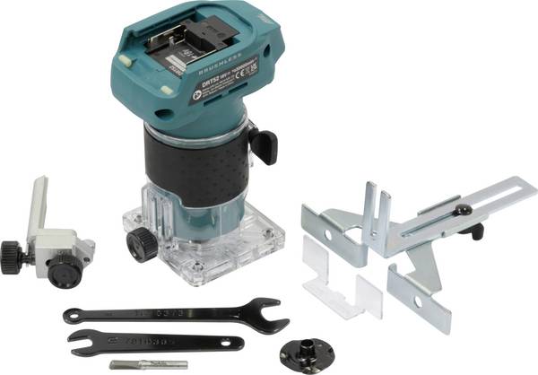 Makita DRT52Z Batteridriven kantfräs    Längd 134 mm  Effektiv längd 42 mm Skaft-Ø 6 mm