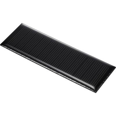 Rektangulärt, svart solpanel med tunna parallella linjer.