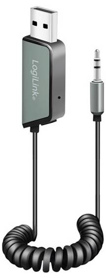 USB till AUX-adapter med vridet kabel. Lämplig för ljudanslutningar mellan enheter med USB- och 3,5 mm-kontakter.