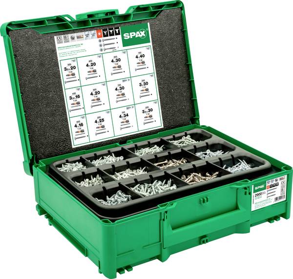 SPAX systainer³ T-Loc Möbelbau 5000009172011 Skruv-sats 1 set
