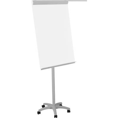Tomt whiteboardblock på en metallstång med hjul.