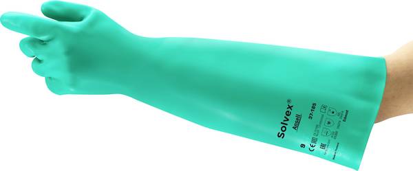 Ansell 37185110 AlphaTec Solvex Nitril Kemikaliehandskar Storlek (handskar): 11 EN 21420:2020    1 par