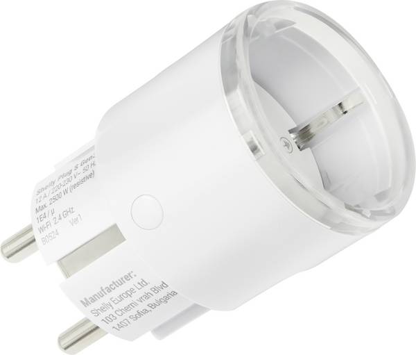 Shelly Shelly Plug S Gen3 White  Vägguttag  Bluetooth, Wi-Fi