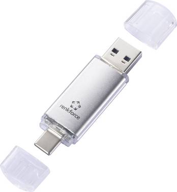 Renkforce RF-USBOS-220 USB-minne  32 GB Silver RF-6684362 USB-A, USB-C®