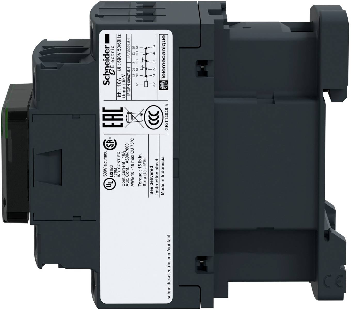 Schneider Electric CAD32M7 Kontaktor 3 NO Single 1 st-4